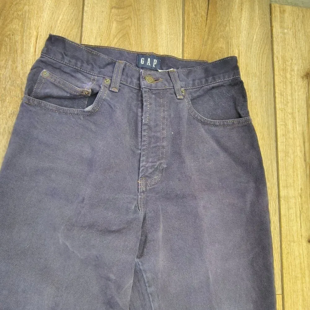 Gap 90s Vintage Heavyweight Indigo Mom Jeans High Rise Tapered Womens 6 Long USA